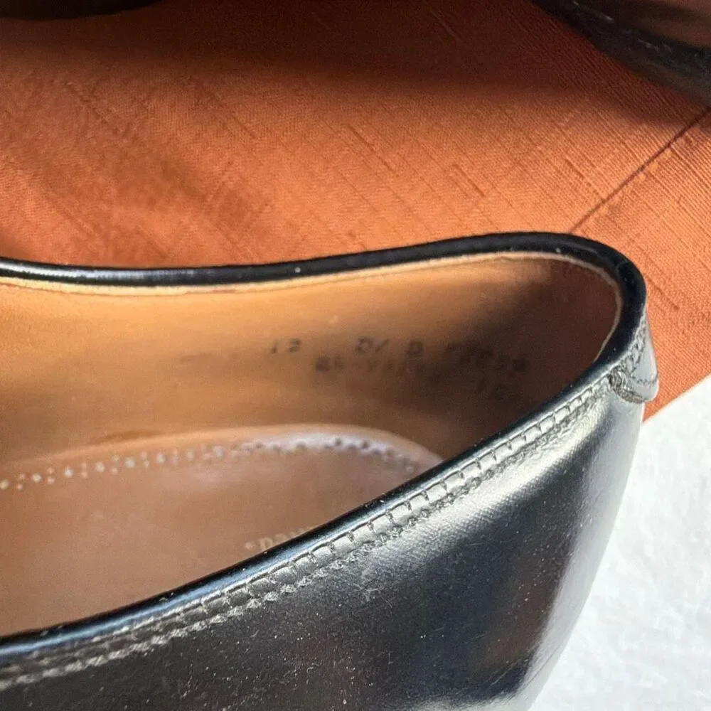 Johnston & Murphy Melton Cap Toe Men’s Black Dress Shoe size 12